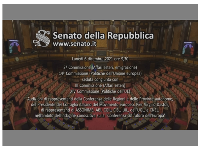 Audizione 6.12.2021